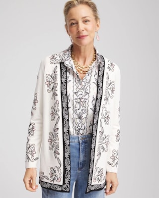 Embroidered Open-Front Cardigan | Chico's